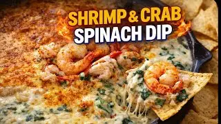 The Best Seafood Spinach Dip Recipe 🦀🦐😋 |  #seafood #subscribe #spinachdip 