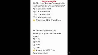 🤓👉Very very important for all government exam polity set 5 Indian polity all exam preparation