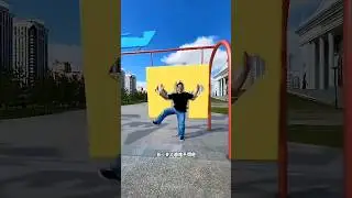 From standing tall to jumping high,Funny road puzzle challenge win #ytshort