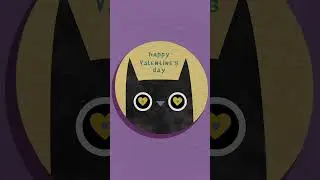 cat purring valentine's vector animation #animation #vectoranimation #animacja #valentinesday