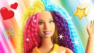 Barbie Hair 💇 Barbie Hairstyle Tutorial 😱 Barbie Hair Color Transformation   - simplekidscrafts