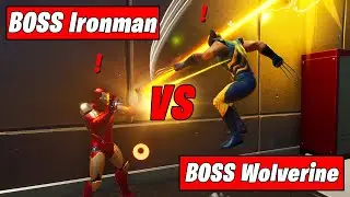 Mythic BOSS Wolverine vs Mythic BOSS Ironman Fortnite