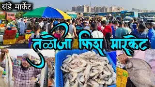 आज गेलो तळोजा मासाळी बाजाराला मच्छीचा भाव वाढला🐠 तळोजा फिश मार्केट🦞Wholsale fish market Navi Mumbai