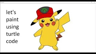 Paint Pikachu Using Coding #Pokémon #python #turtle