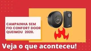 Campainha sem fio Confort Door queimou devido a queda de um raio