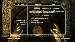 Skyrim - Bleak Falls Barrow - The Golden Claw puzzle door