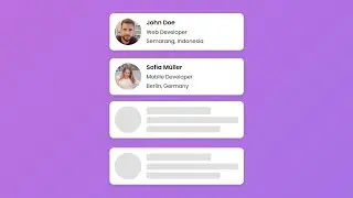Easy User Card + Skeleton Loader | HTML CSS JS for Beginners