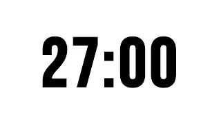 27 Minute Timer Without Music, Simple Countdown With Alarm At The End