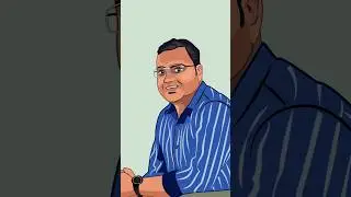 Portrait Illustration Process in Adobe Illustrator 🎨#adobeillustrator #portraitillustration #shorts