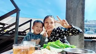 MIMI SINJU WITH MASTARD LEAVES, STICKY RICE , COFFEE||MUKBANG