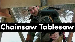 Chainsaw Table Saw | Chainsaw Cutting Tricks for Milling Lumber and Cutting Joinery