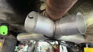 Ken’s 1966 Ford Country Sedan Wagon - Driver side exhaust mock up complete;