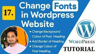How to Change Fonts in WordPress Website - Wordpress Tutorial in Hindi 2024