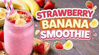 Strawberry 🍓 and banana 🍌 smoothie 