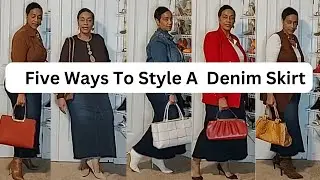 STYLING A DENIM SKIRT #denimskirt #styleinspo #fallfashion