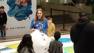 Kids and students enjoy and play games for the dice this Disney Zootopia 2 at Sherway Gardens Mall
