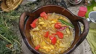 লাউ ডিম ঘন্ট রেসিপি, Mini kitchen Village Food With Puja.