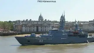 FNS Hämeenmaa | Finnish Navy | NATO Warship | Departing London