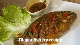 Tilapia fish fry recipe with sauce | How to make Indonesian style fish fry