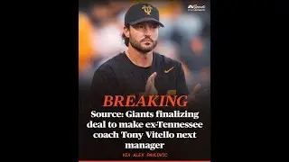 Giants hire Tennessee's Tony Vitello as next manager