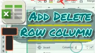 Office Excel Add Delete Column Row | Insert | Remove | Table | Step Mudah
