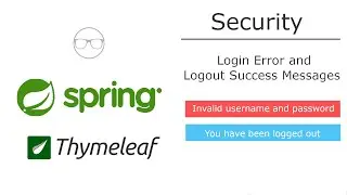 Spring Security : login error and logout success messages