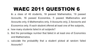 WAEC 2011 Mathematics Theory Question 6