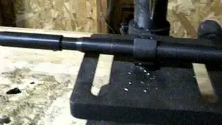 How to drill the gas port on an AR-15 barrel. 1 of 4.
