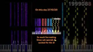 2 MILLION subscriber anniversary! #piano #blackmidi #satisfying #music