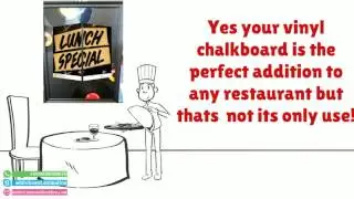 ✅ Vinyl creation chalkboard :To write daily specials and upcoming shows