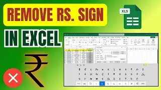 How To Remove Rs. Sign In Excel  #excel  #exceltipsandtricks  #exceltutorial