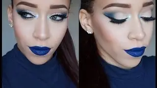 Blue Everything Makeup Tutorial | JustJasmine24