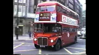London Transport Buses 1986-Routemasters at Baker Street Station