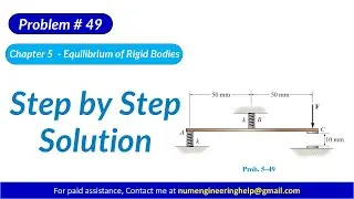 5&ndash;49. The rigid metal strip of negligible weight is used #statics