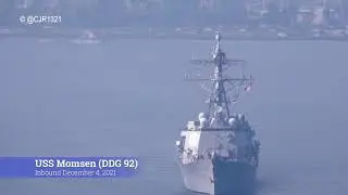 USS Momsen (DDG 92) Inbound - December 4, 2021 - San Diego