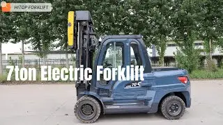 HITOP 7 TON Heavy Duty Electric Forklift with Cab ready to export to Finland