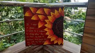 Tissue paper texture art sunflower #art #tissueart #diy #painting 