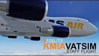 Prepar3D v4.4 | FSElite Staff Flight Full VATSIM Approach KMIA | PMDG 747-400