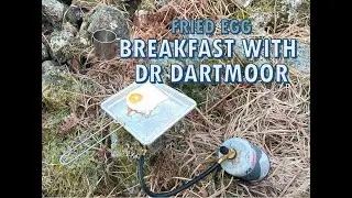 Breakfast with Dr Dartmoor on frozen terrain.