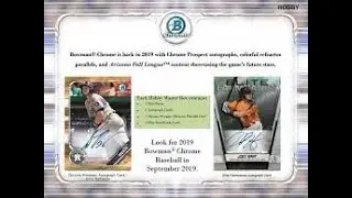 2019 Bowman Chrome Baseball 12-Box Random Team Break #2 9/18/2019