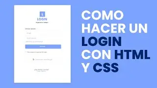 Como Hacer un Login con HTML y CSS desde cero