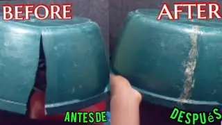 cómo arreglar un balde de plástico roto /reparar plástico roto