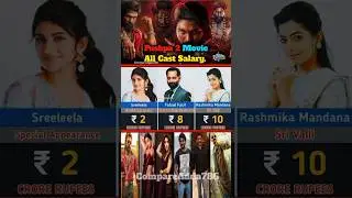 Pushpa 2 Cast Salary 2025 | Allu Arjun, Rashmika, Fahadh 💸 | #shorts
