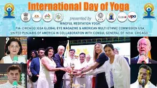 Lamp lighting, International Yoga Day Celebration of Chicagoland; Hosted by Mindful Meditation Yoga