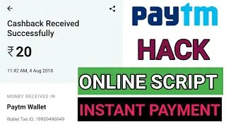 Paytm Money Adding Online Script Instant Money Credit Script Free Loot Lo