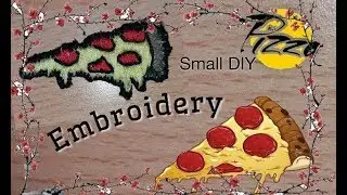 Embroidery, Hand make a patch | PIZZA