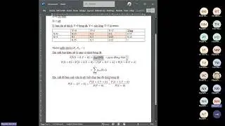 [Xác suất thống kê] Buổi 6 - Vector ngẫu nhiên rời rạc