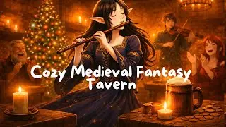 Cozy Medieval Fantasy Tavern 🔥 Bard Music for Sleep & Relaxation | D&D Tavern Ambience