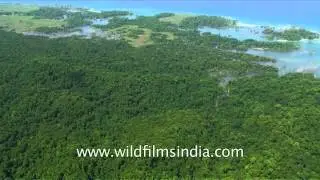 Nicobar and Car Nicobar Islands as seen aerially
