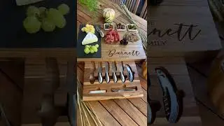 Personalized Charcuterie Board Set/19pcs Cheese Board And Knife Set